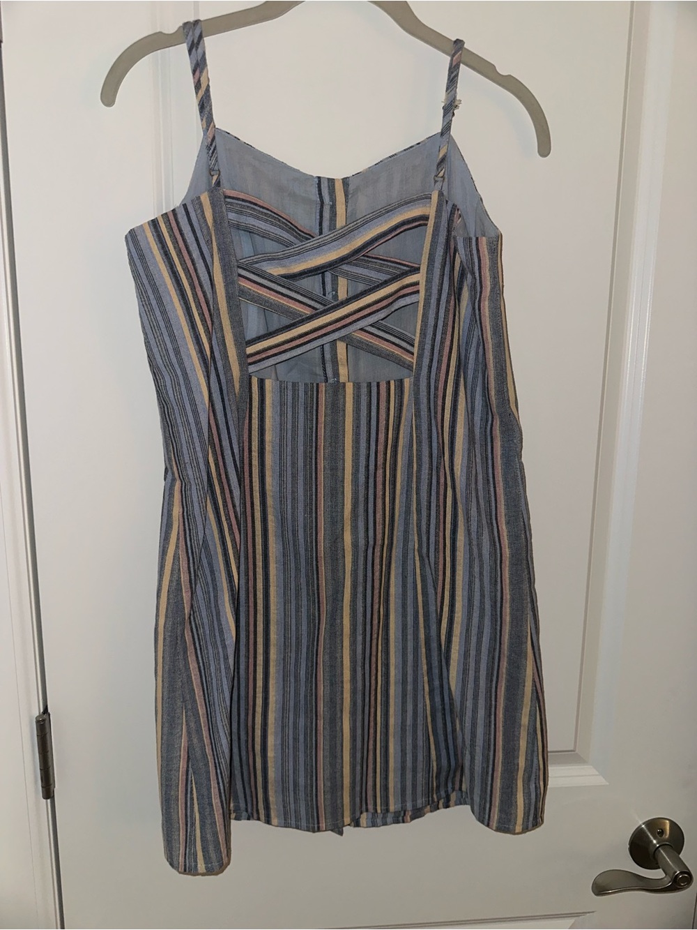 Doe & Rae Blue Striped Button-Front Sundress - Picture 2 of 2